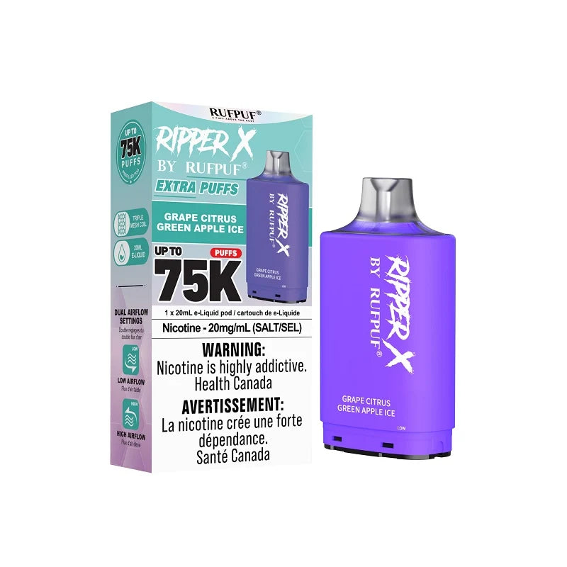 Grape Citrus Green Apple Ice - Ripper X 75K