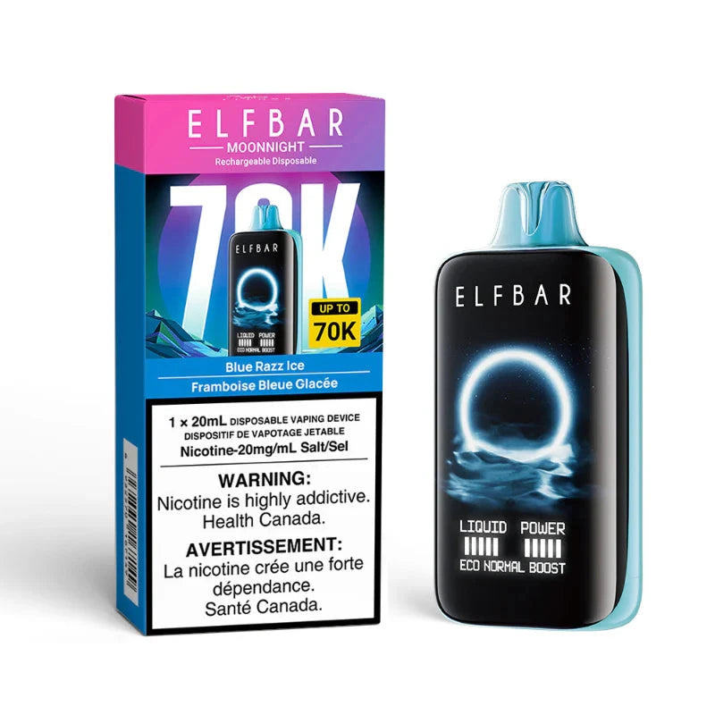 Elfbar 70k Blue Razz Ice Cold Turkey Juice inc