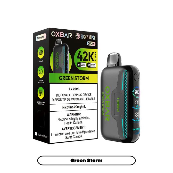 Green Storm - Oxbar 42k Disposable Oxbar 42k 20mg - 2%