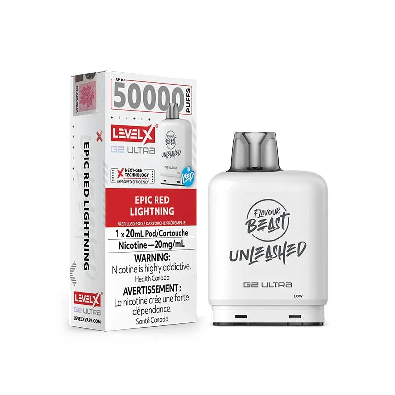 Epic Red Lightning - Level X G2 Ultra Disposable Level X G2 Ultra FB
