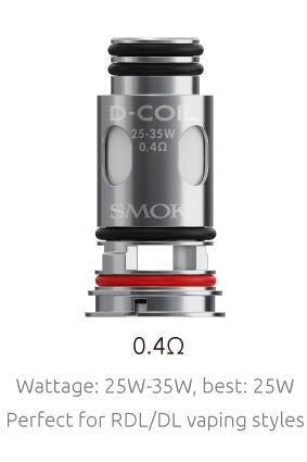 D-COIL Replacement Coils (Single Coil) coil SMOK MESHED 0.4 ohm: 25 – 35W