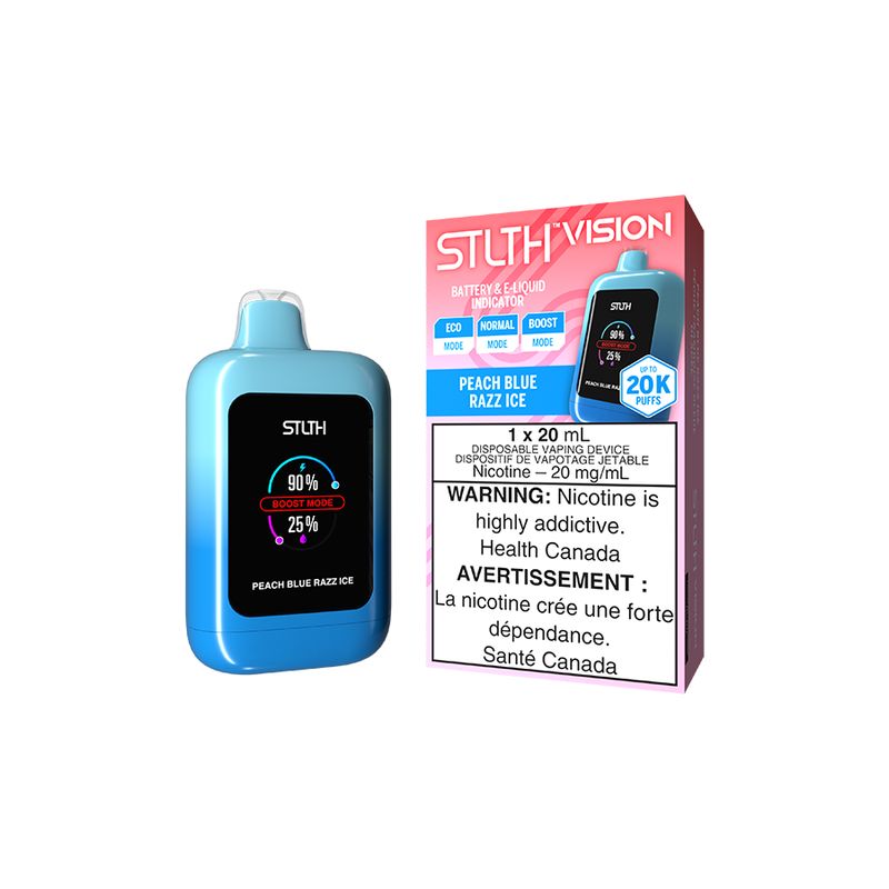 Peach Blue Razz Ice - Stlth Vision 20k Disposable Stlth Disposables 20mg - 2%