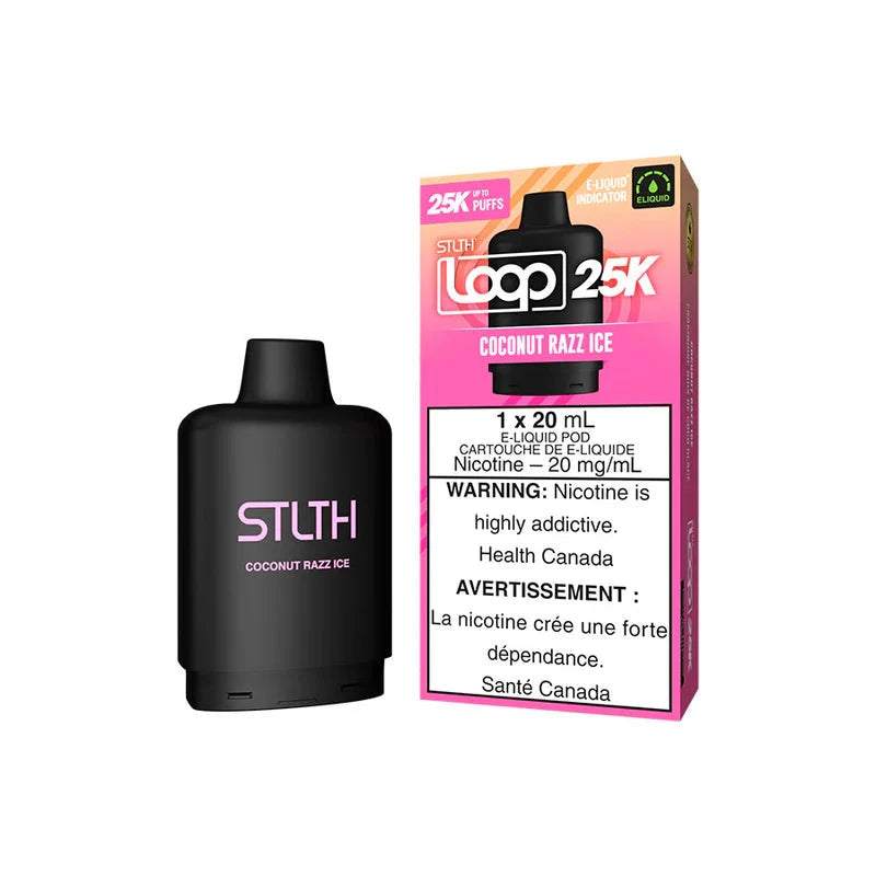Coconut Razz Ice - STLTH Loop 25k Disposable STLTH LOOP 20mg - 2%