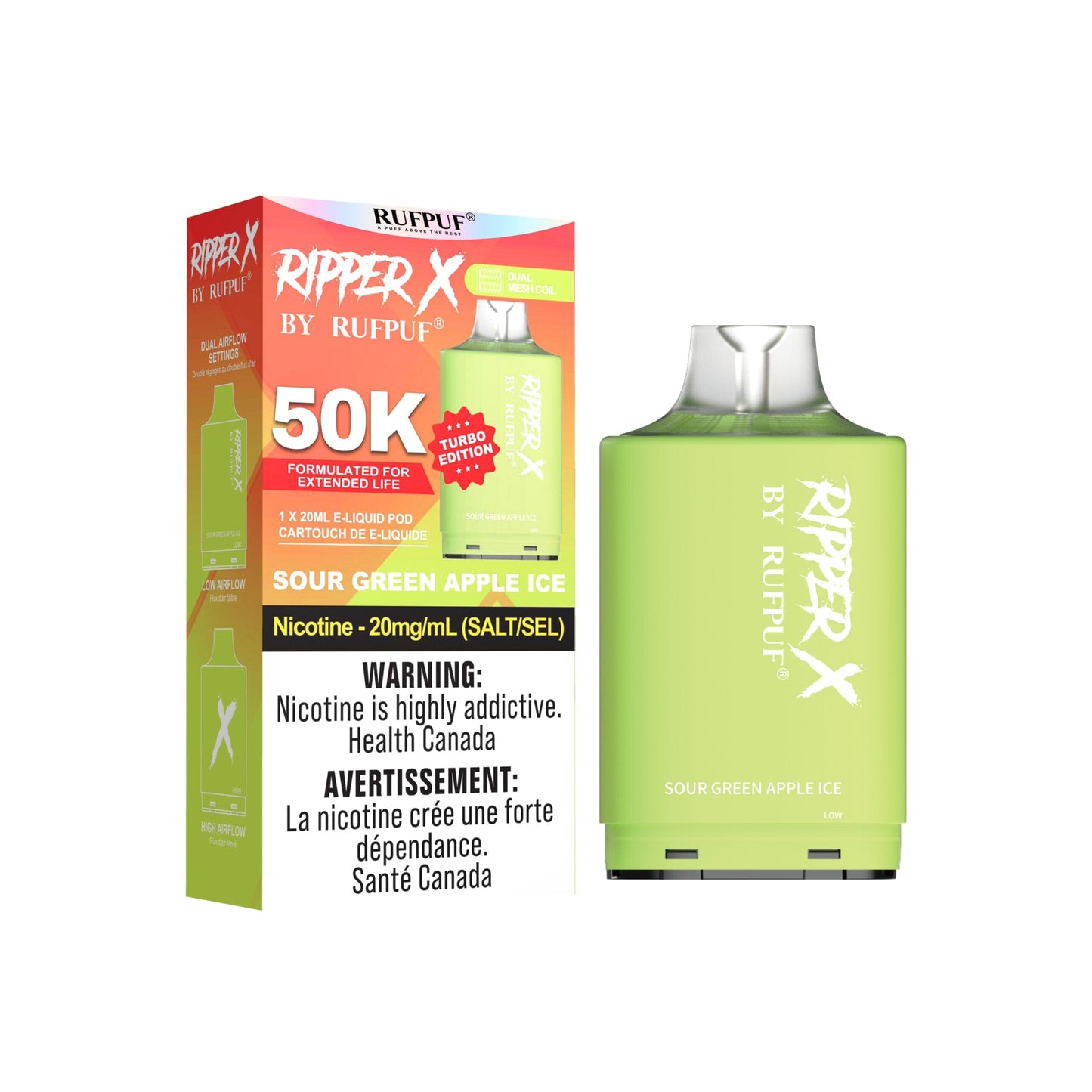 Sour Green Apple Ice - Ripper X 50k Disposable Ripper X 50k