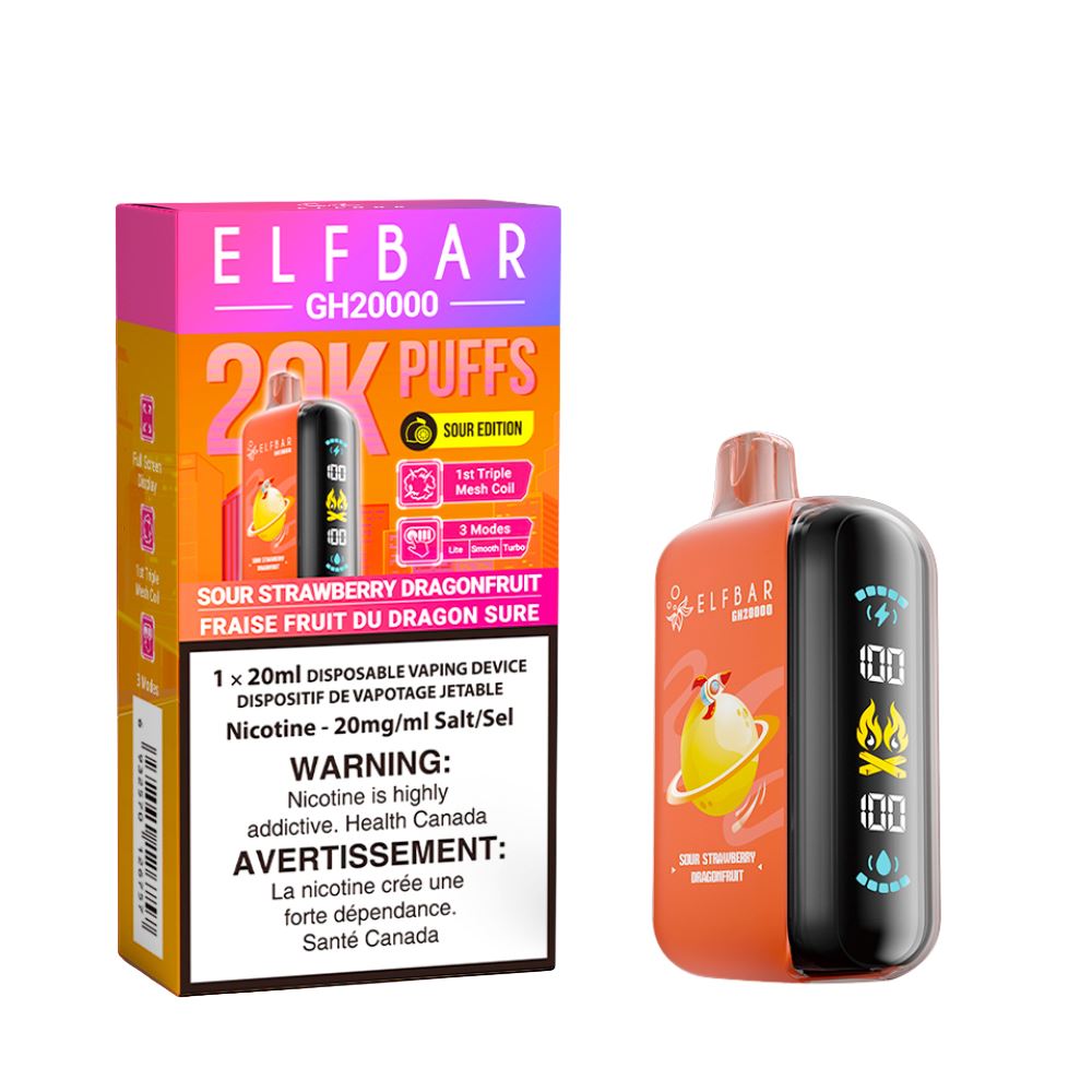 Sour Strawberry Dragonfruit - Elf Bar 20k Disposable Elf Bar 20k 20mg - 2%