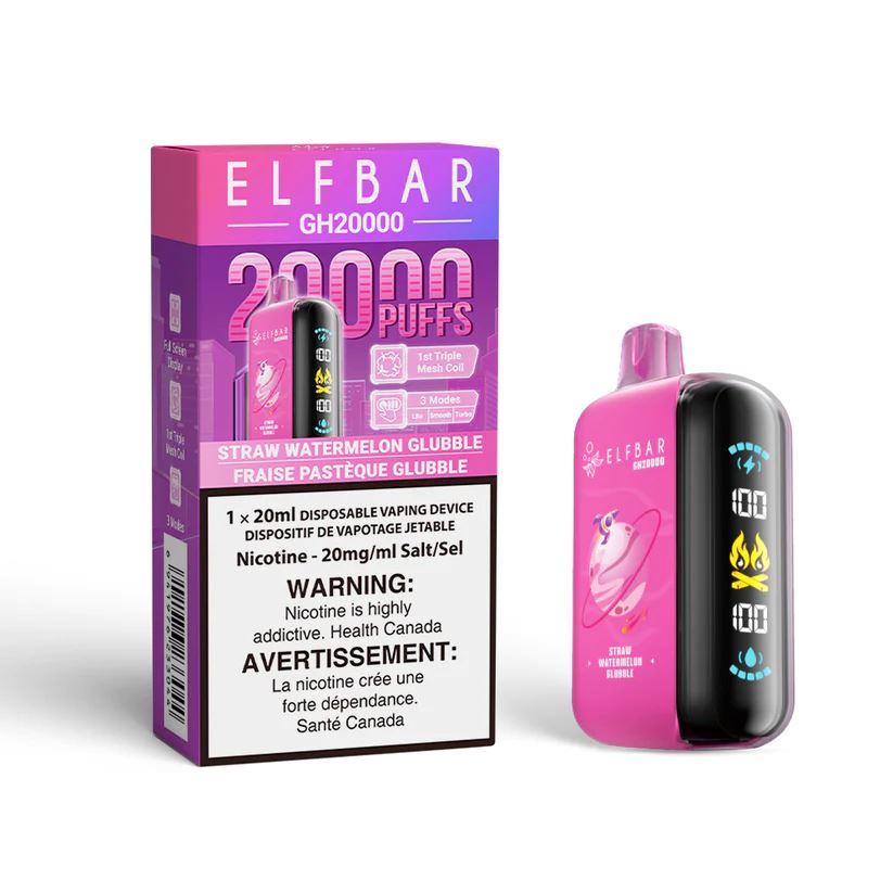 Straw Watermelon Glubble - Elf Bar 20k Disposable Elf Bar 20k 20mg - 2%