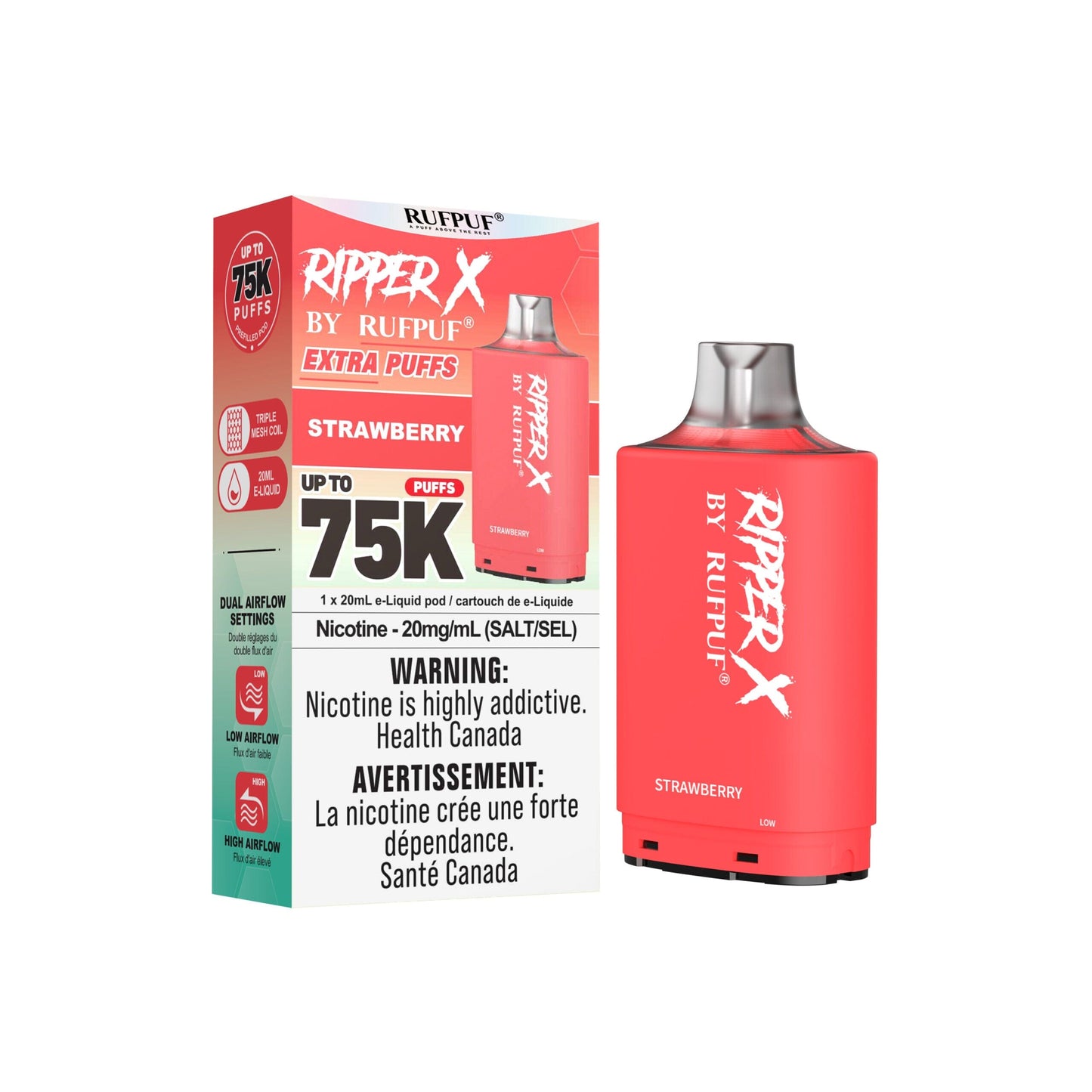 Strawberry Ripper X 75K Cold Turkey Juice inc