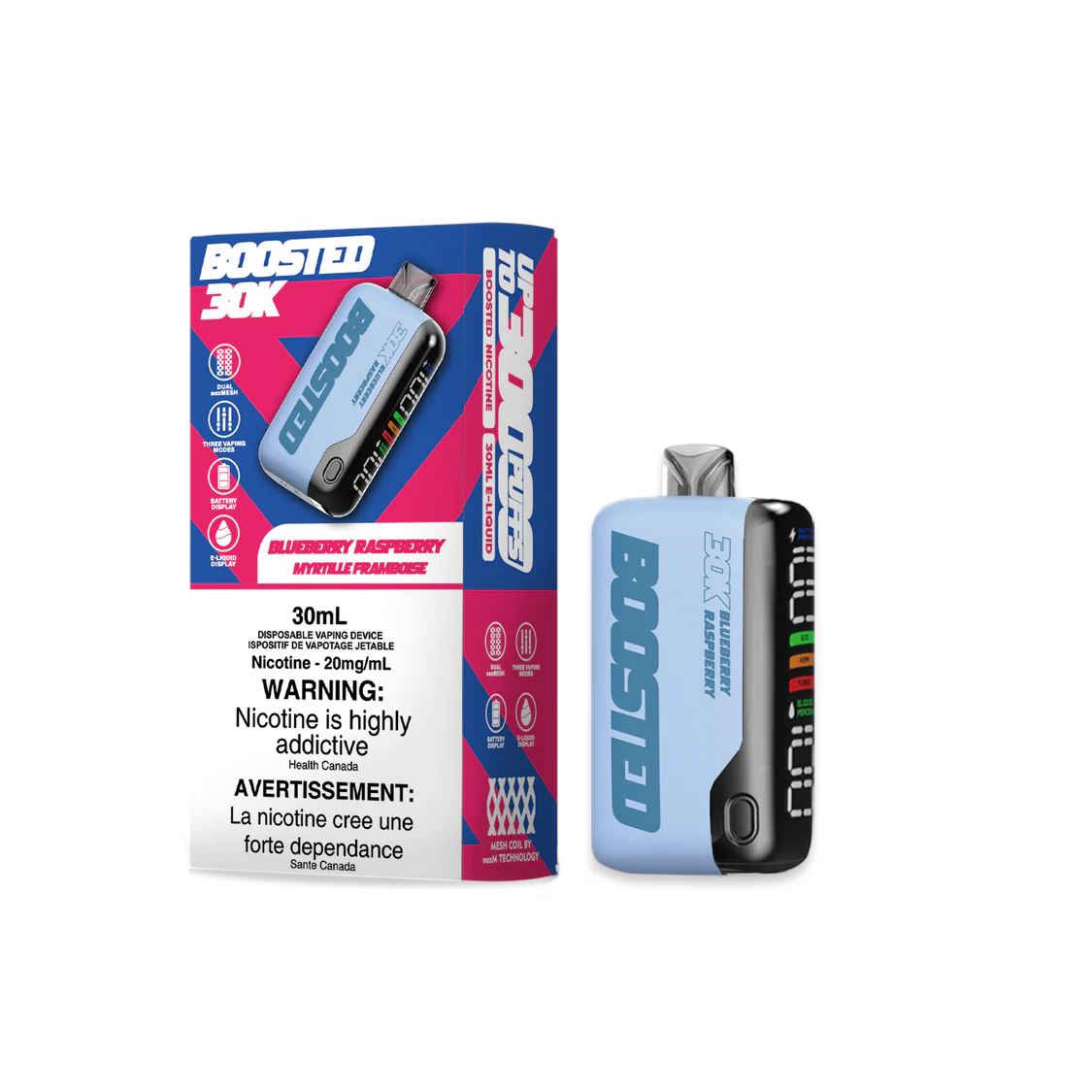 Blueberry Raspberry - Boosted 30k Disposable Boosted 30k 20mg - 2%