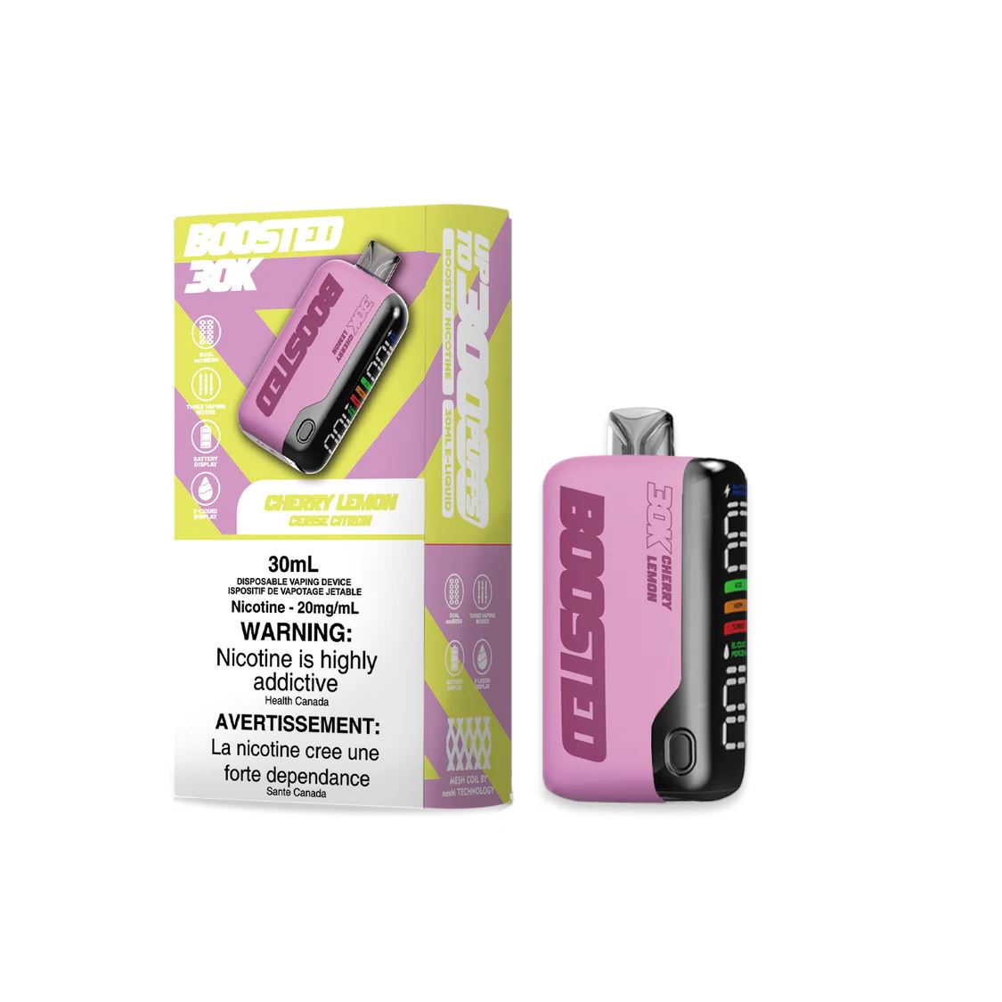 Cherry Lemon - Boosted 30k Disposable Boosted 30k 20mg - 2%
