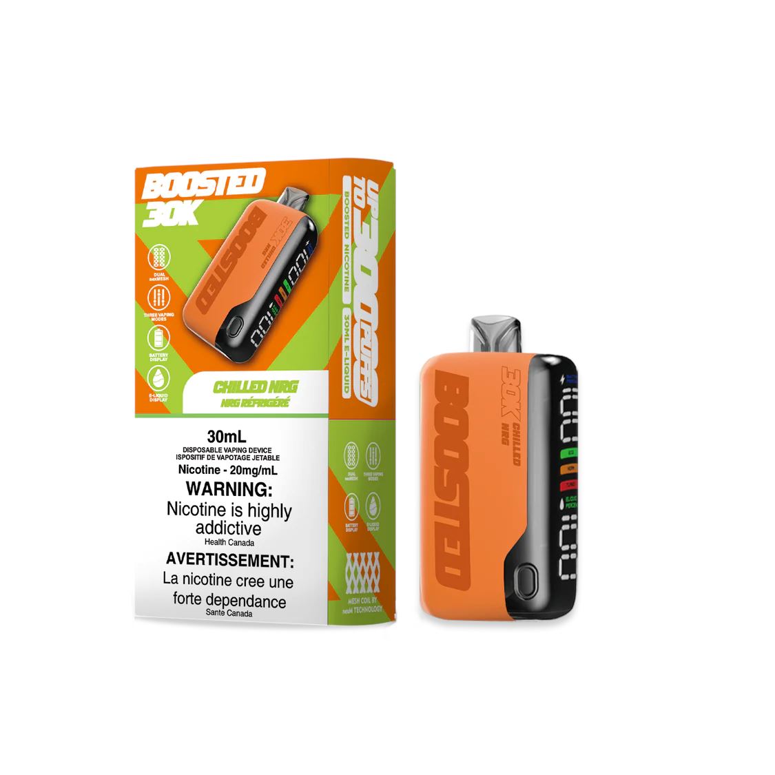 Chilled NRG - Boosted 30k Disposable Boosted 30k 20mg - 2%