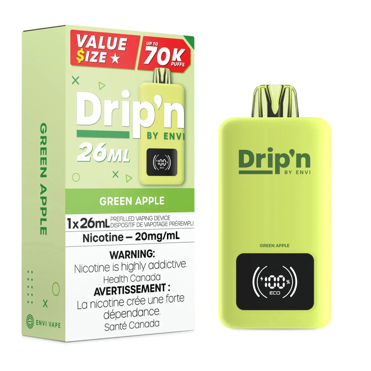 Dripn 26ml Green Apple Cold Turkey Juice inc