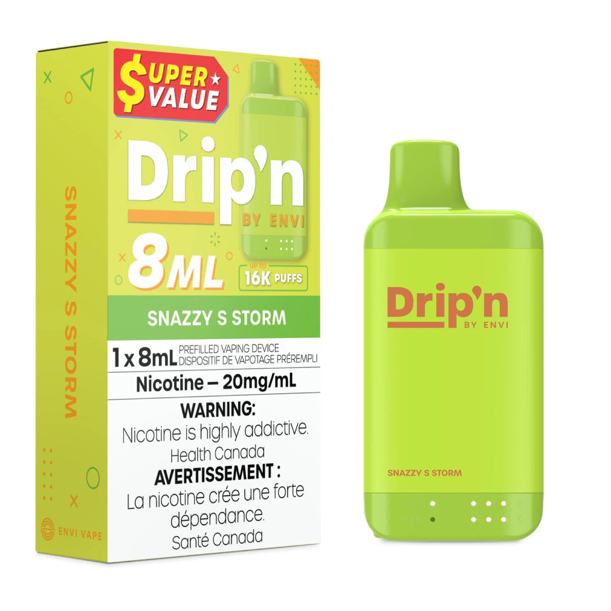 Dripn 8ml Snazzy S Storm Cold Turkey Juice inc