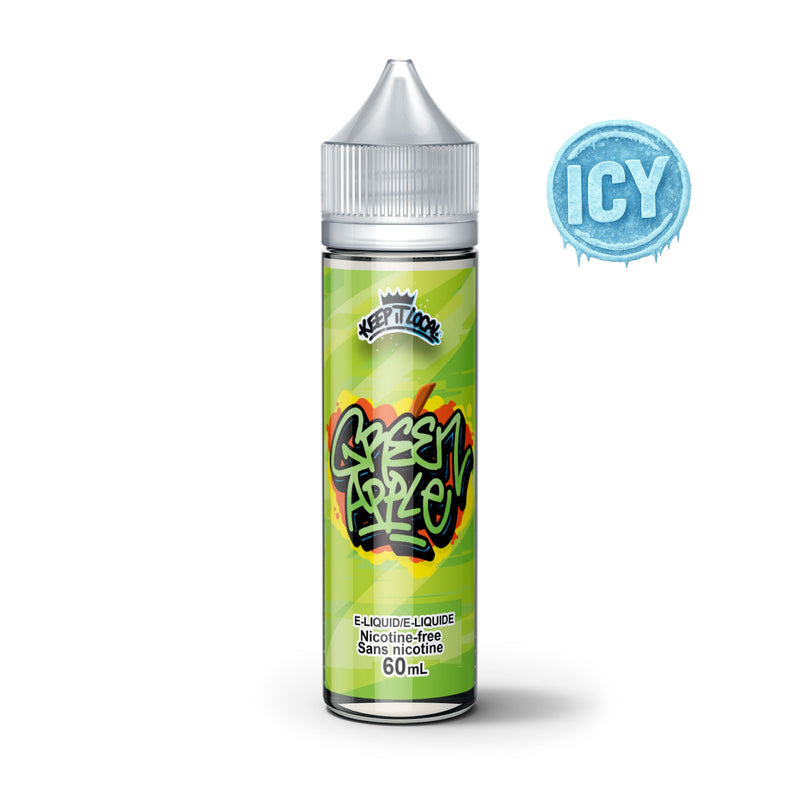 Icy Green Apple - Keep It Local ICY e-liquid COLD TURKEY JUICE INC