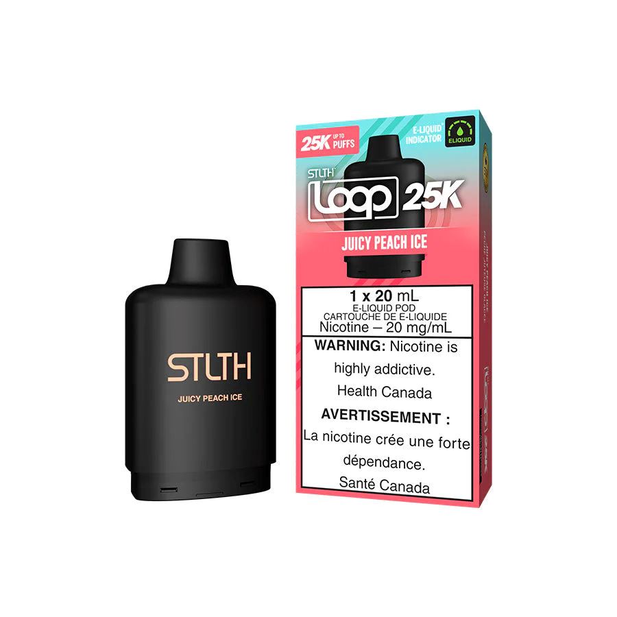 Juicy Peach Ice - STLTH Loop 25k Disposable STLTH LOOP 20mg - 2%