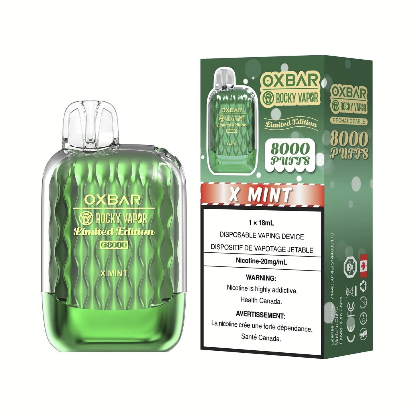 X Mint - Oxbar Disposable Oxbar 20mg - 2%