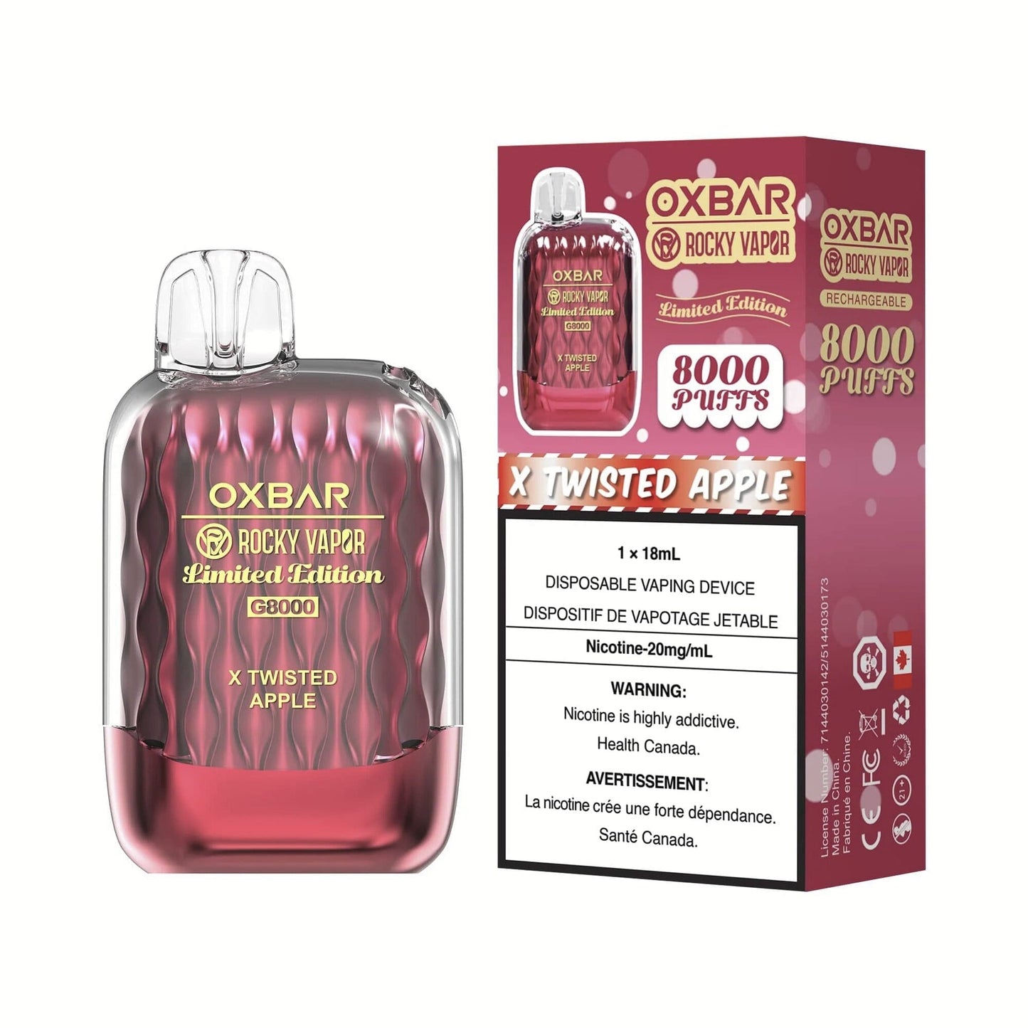 X Twisted Apple - Oxbar Disposable Oxbar 20mg - 2%