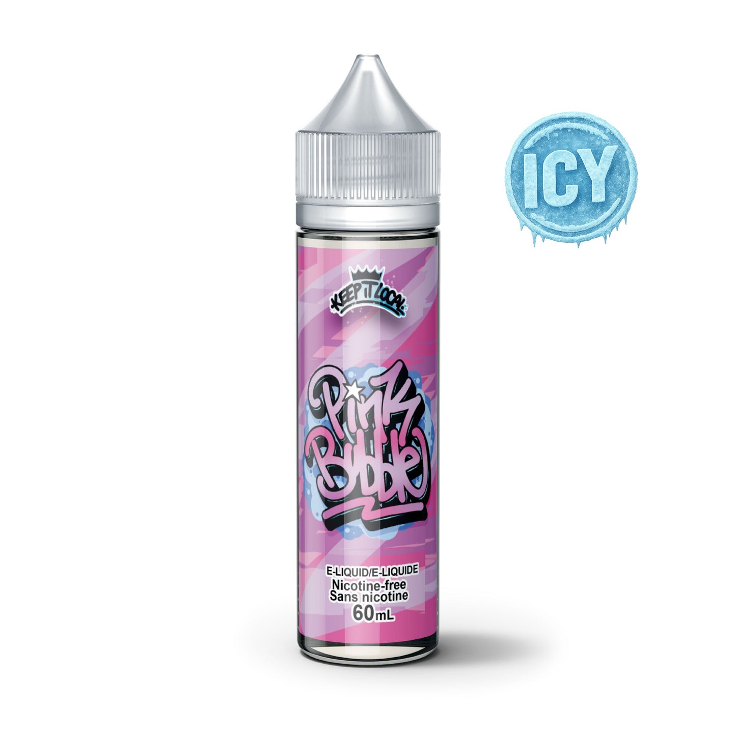 Icy Pink Bubble - Keep It Local ICY e-liquid COLD TURKEY JUICE INC