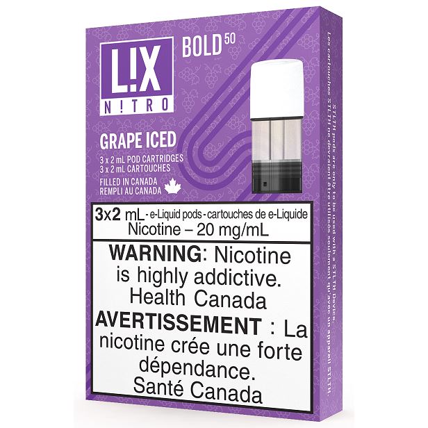 Grape Iced by L!X Nitro - STLTH CLOSED PODS STLTH