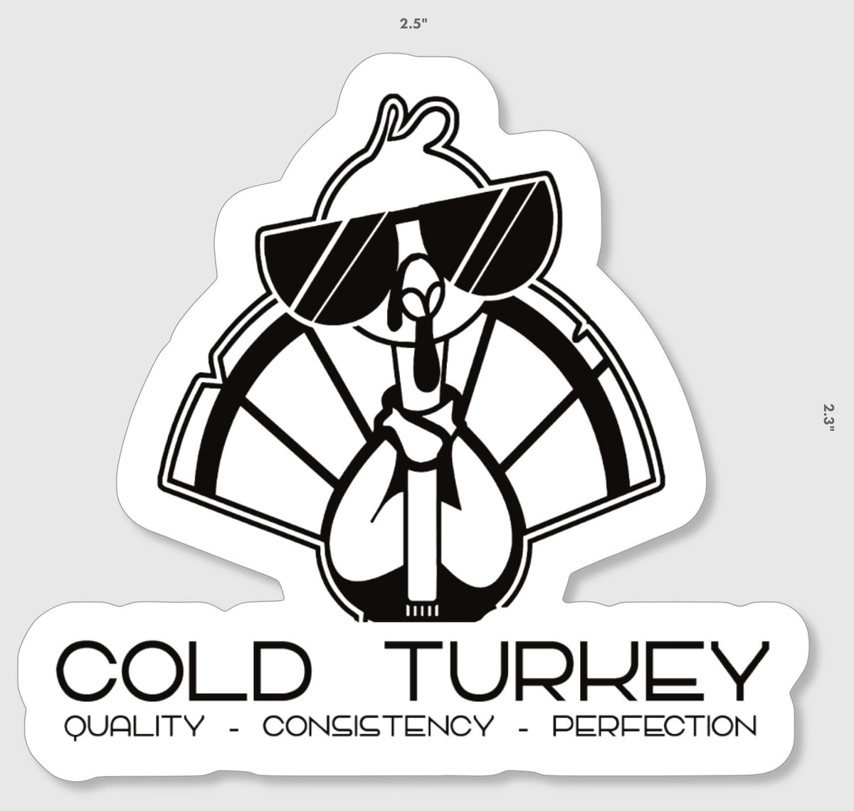 'Turkey Logo' Sticker Decorative Stickers Cold Turkey Juice inc
