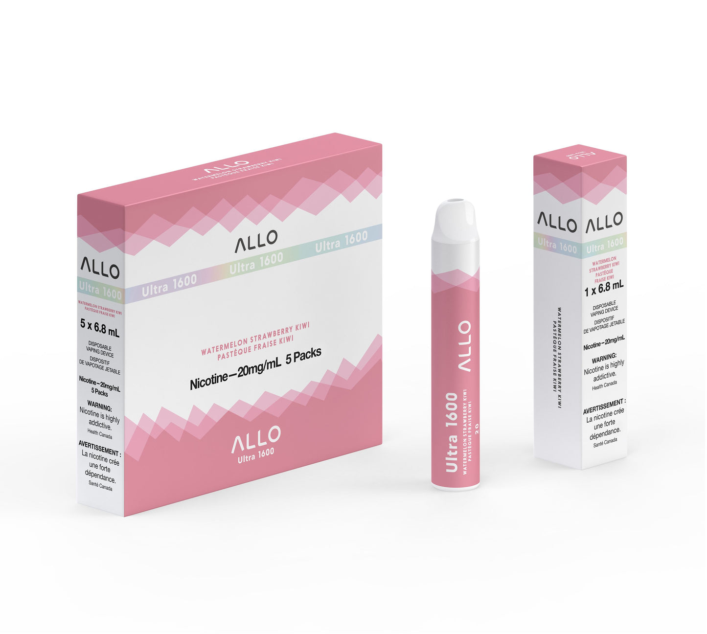 Watermelon Strawberry Kiwi - 1600 Disposable Allo 1600