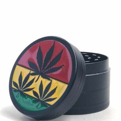 Arsenal Trigon Rasta Leaf 55mm 4-Piece Grinder Grinder Arsenal 