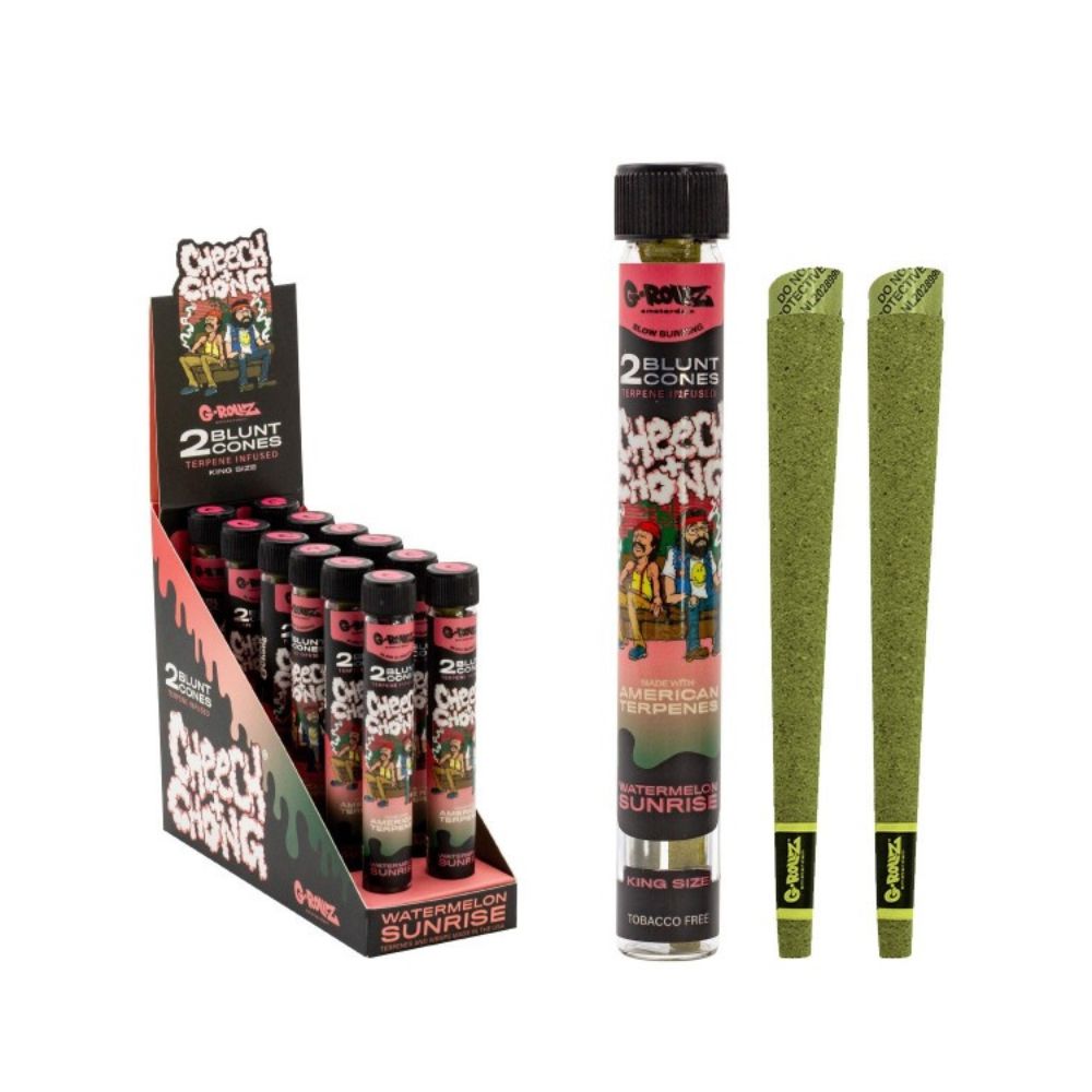 G-Rollz Cheech &Chong 2x Terpene Infused Blunt Cones Blunt Wraps G-Rollz Watermelon Sunrise 