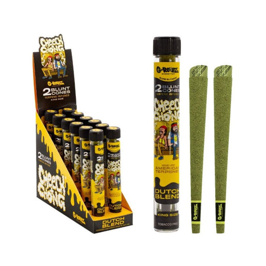 G-Rollz Cheech &Chong 2x Terpene Infused Blunt Cones Blunt Wraps G-Rollz Dutch Blend 