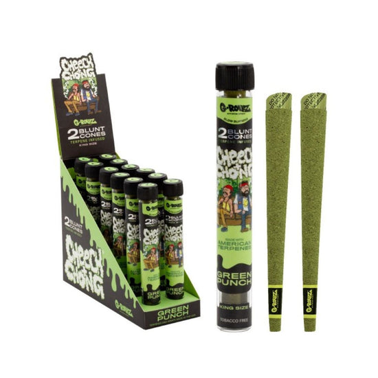 G-Rollz Cheech &Chong 2x Terpene Infused Blunt Cones Blunt Wraps G-Rollz Green Punch 