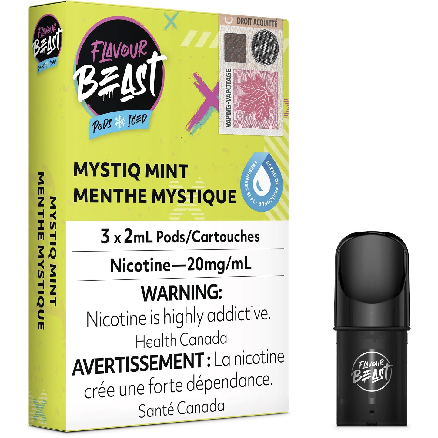 Mystiq Mint Iced - FBP CLOSED PODS Flavour Beast Flow 20mg - 2% 