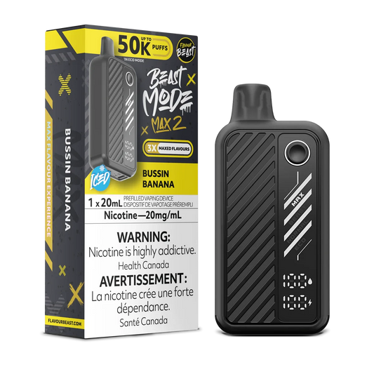 Bussin Banana- Beast Mode Max 2 Disposable Beast Mode Max 2 20mg - 2% 