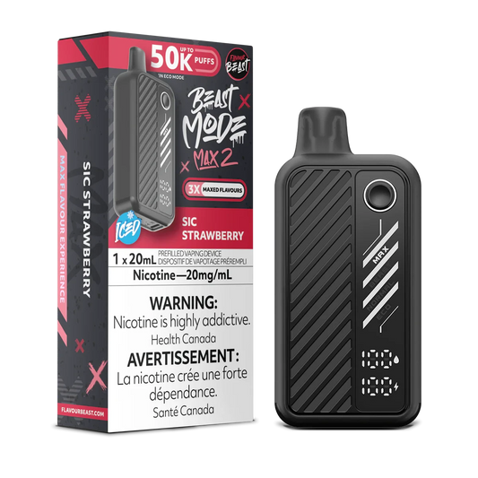 Sic Strawberry- Beast Mode Max 2 Disposable Beast Mode Max 2 20mg - 2% 