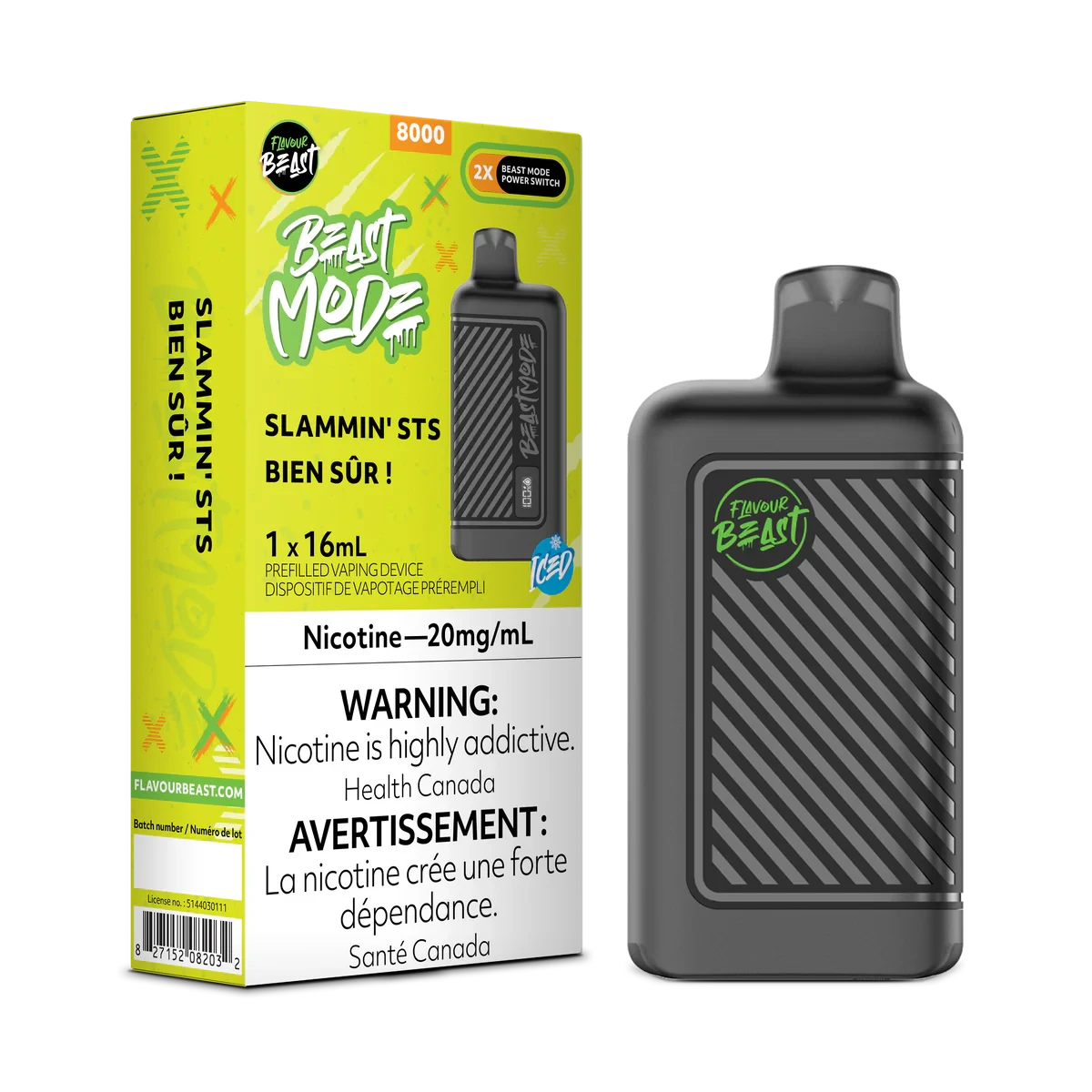 Slammin STS- Beast Mode Max 2 Disposable Beast Mode Max 2 20mg - 2% 
