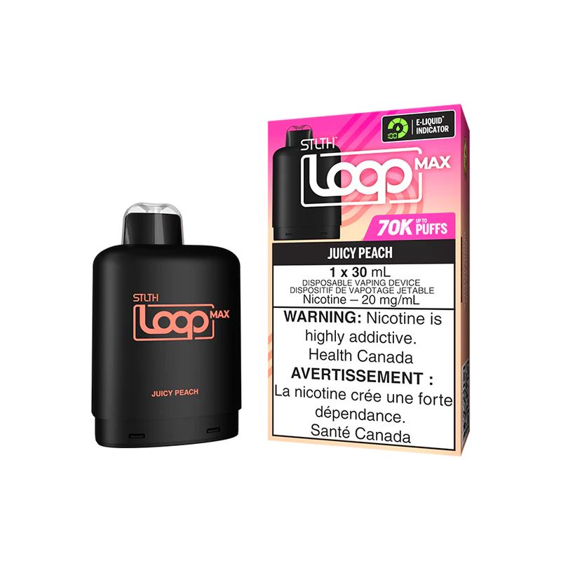 Juicy Peach - STLTH Loop MAX 70k Disposable STLTH LOOP MAX 20mg - 2% 