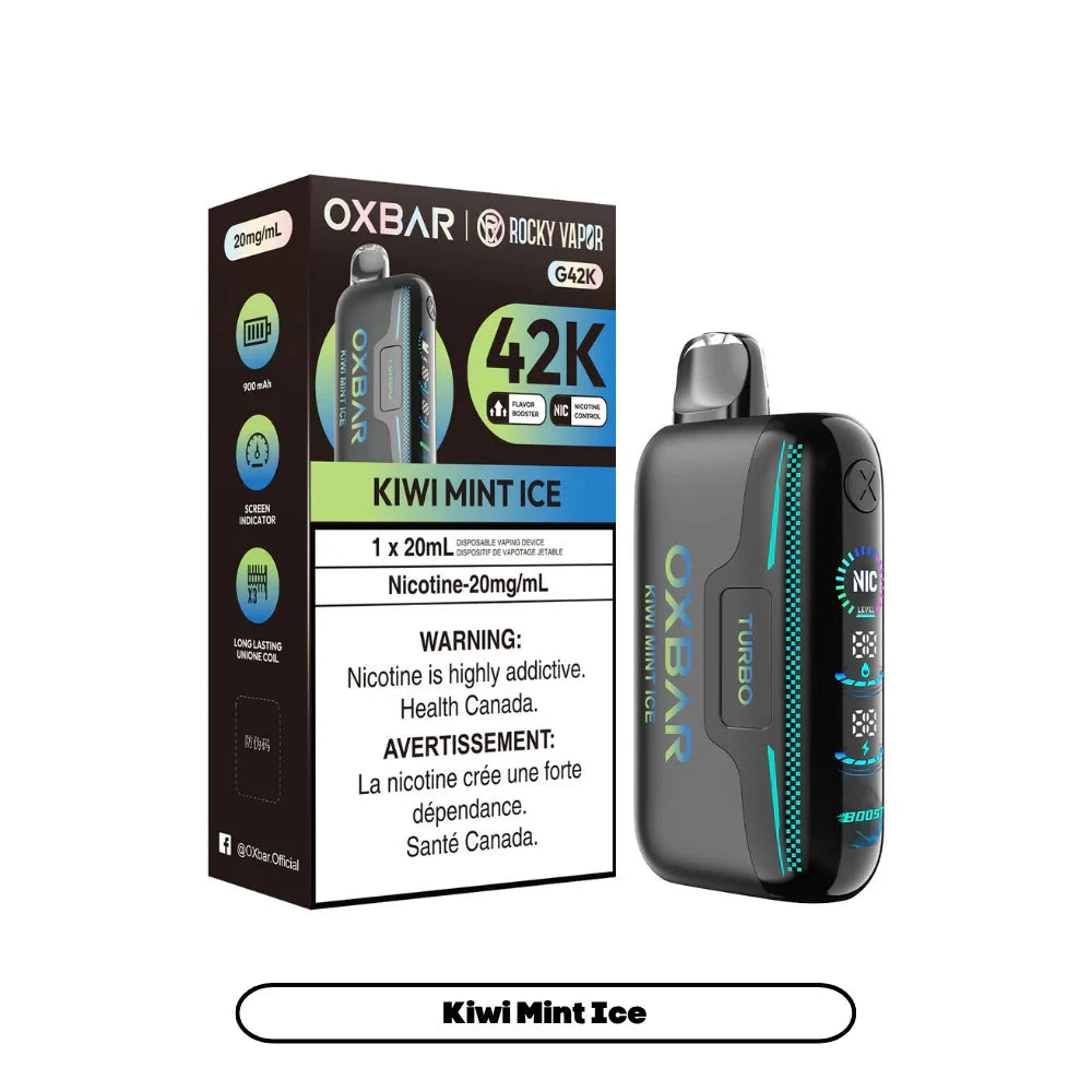 Kiwi Mint Ice Oxbar 42 Disposable Oxbar 42k 