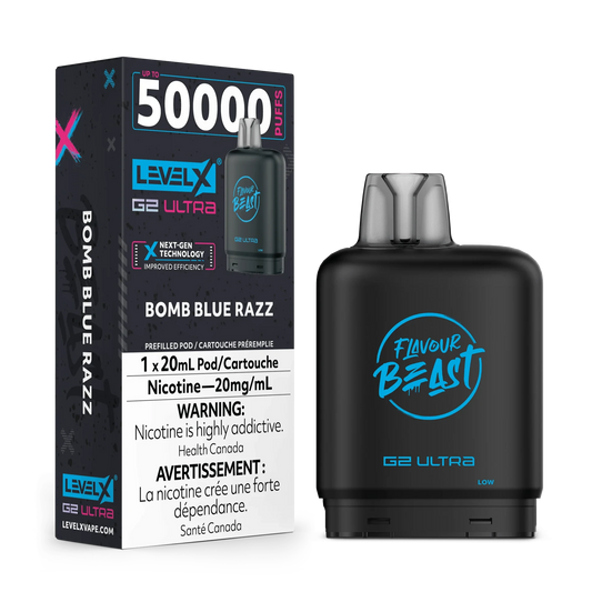 Bomb Blue Razz- Level X G2 Ultra Disposable Level X G2 Ultra FB 20mg - 2% 