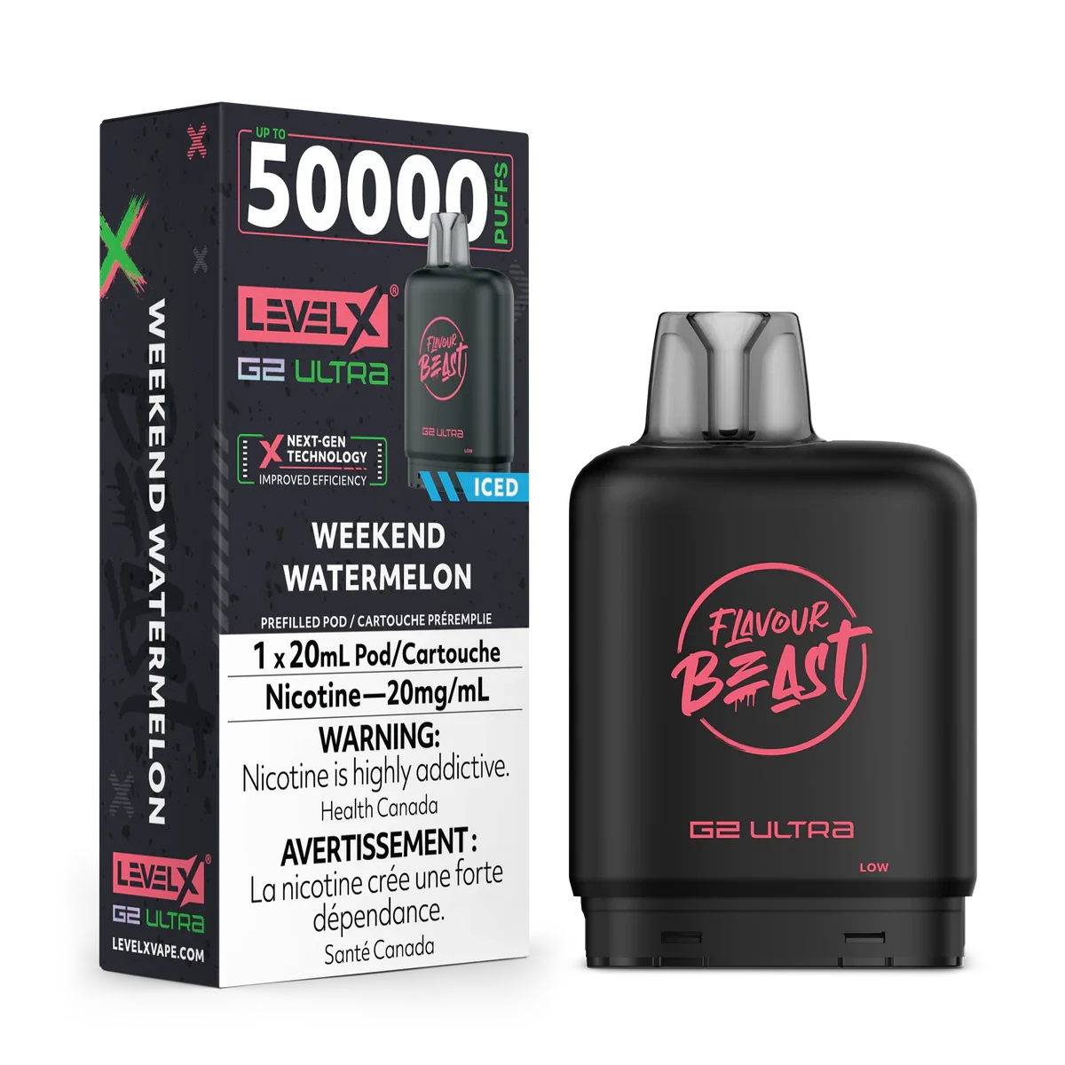 Weekend Watermelon- Level X G2 Ultra Disposable Level X G2 Ultra FB 20mg - 2% 