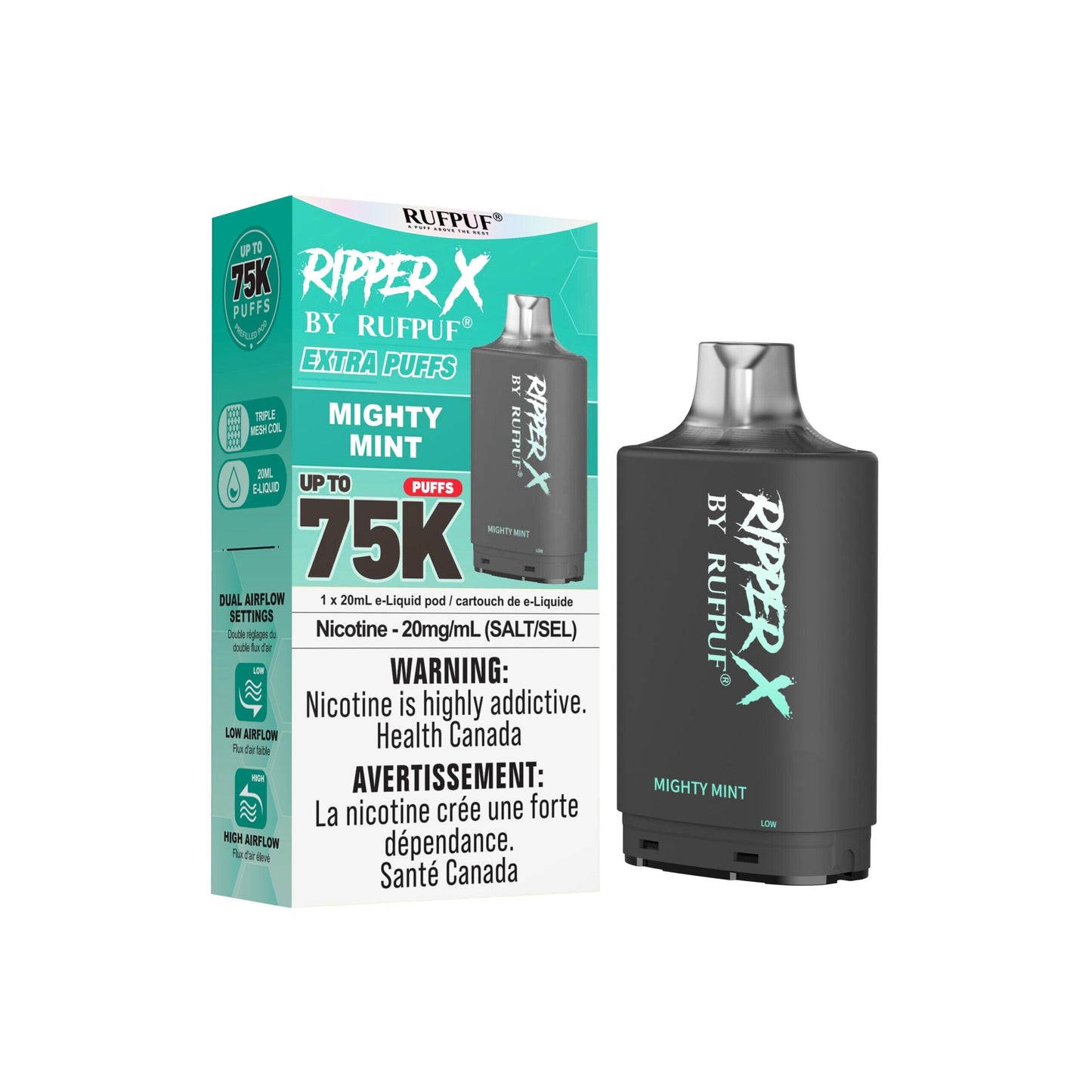 Mighty Mint Ripper X 75K Cold Turkey Juice inc 