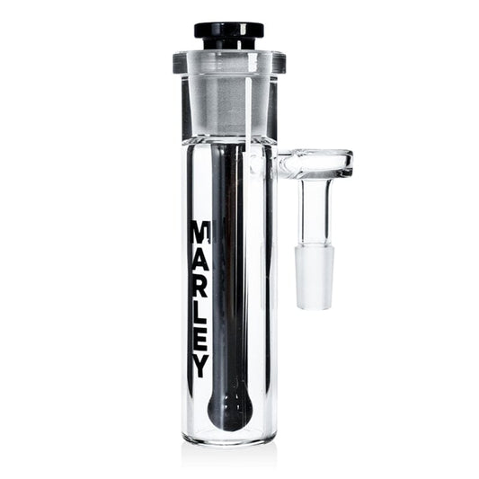 14mm 90 Degree Marley Male Tube Ashcatcher w/ Downstem Accessories Marley Black 