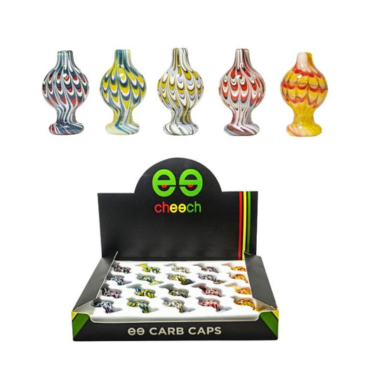 Cheech Swirl Carb Cap Accessories Cheech Black & White Swirl 