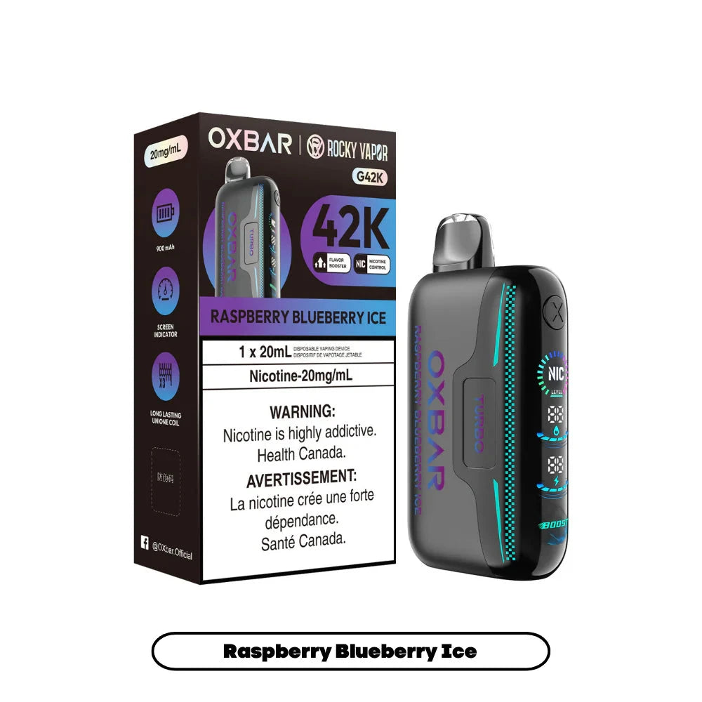 Raspberry Blueberry Ice Oxbar 42 Disposable Oxbar 42k 