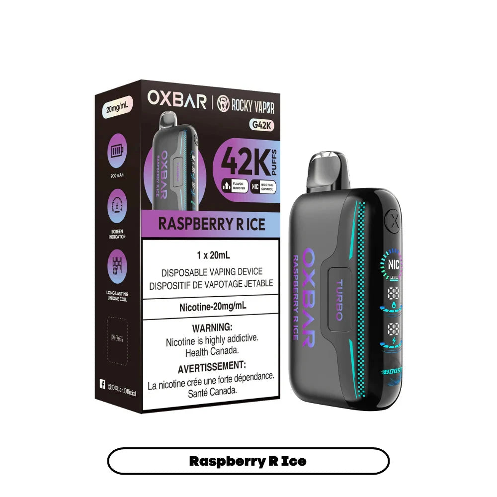 Rasberry R Ice Oxbar 42k Disposable Oxbar 42k 20mg - 2% 