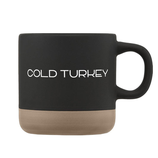 C.T.J. Rustic ceramic mug Merch Cold Turkey Juice inc 
