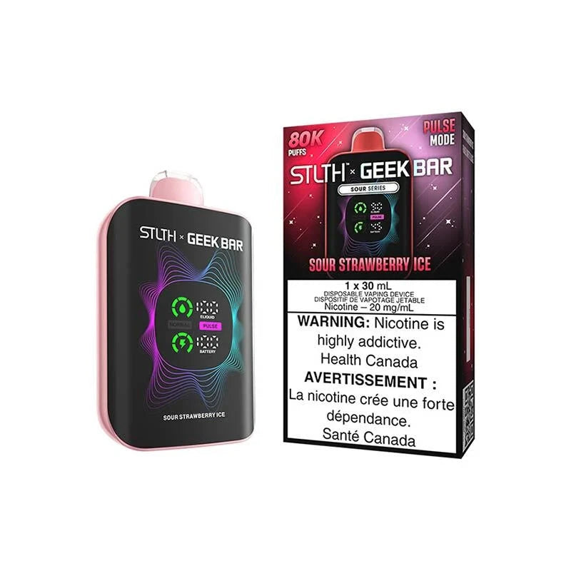 Sour Strawberry Ice - Stlth X Geek Bar 80k Disposable Stlth X Geek Bar 80K 