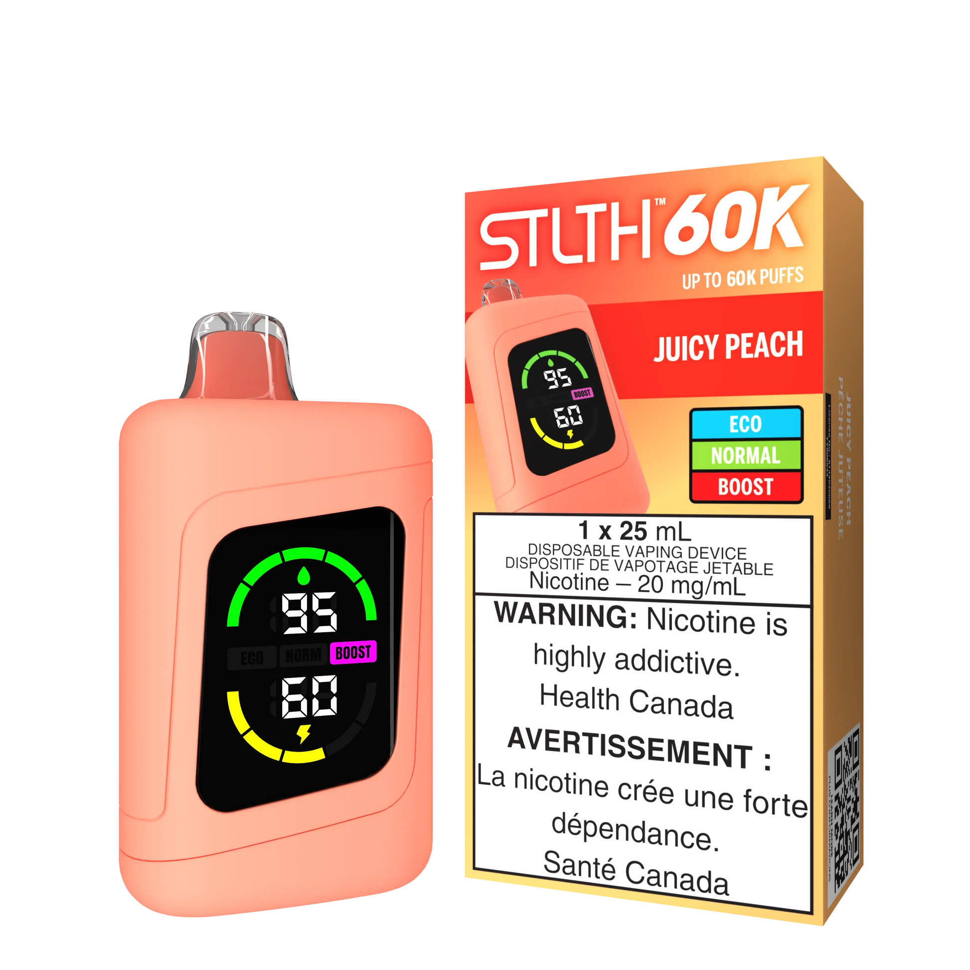 Juicy Peach - STLTH 60k Disposable Stlth 60k 20mg - 2% 