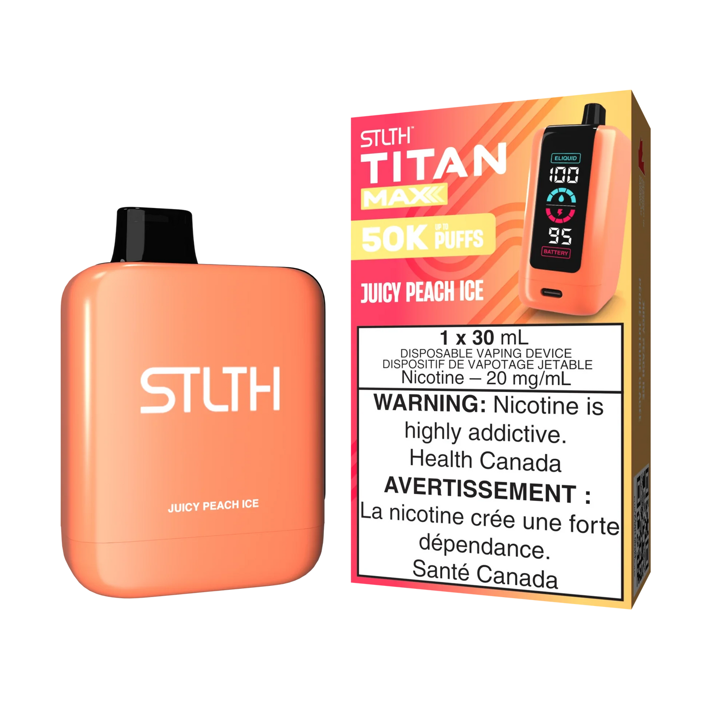 Stlth Titan Max Juicy Peach Ice 50K Disposable STLTH 