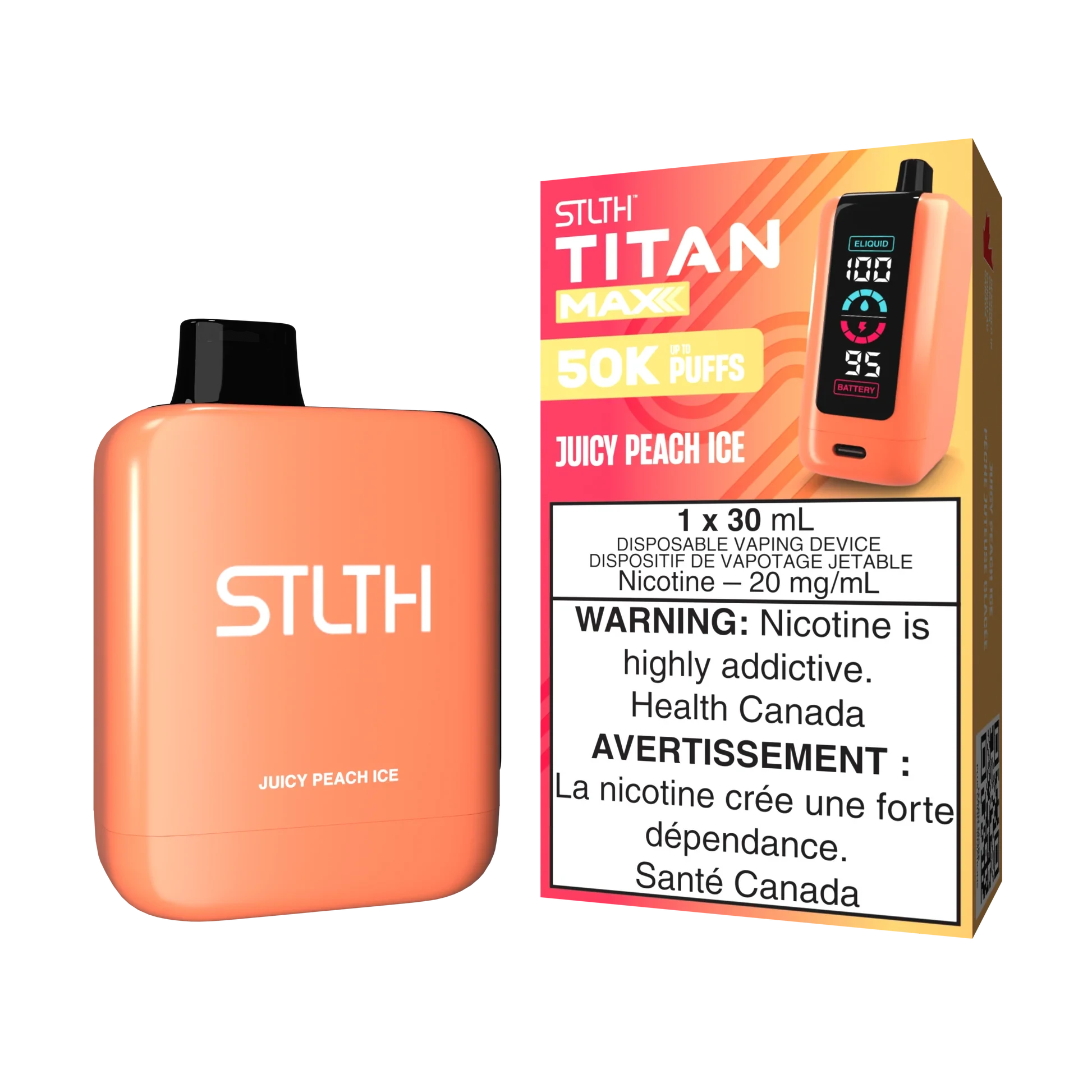 Stlth Titan Max Juicy Peach Ice 50K Disposable STLTH 