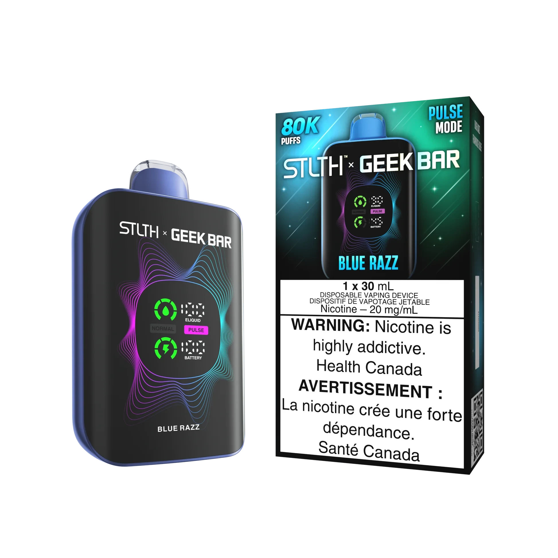 Stlth X Geek Bar 80k Blue Razz Disposable Stlth X Geek Bar 80K 