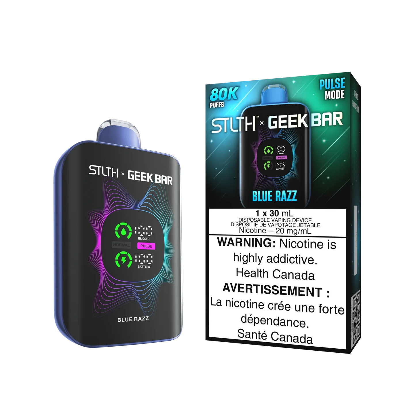 Stlth X Geek Bar 80k Blue Razz Disposable Stlth X Geek Bar 80K 