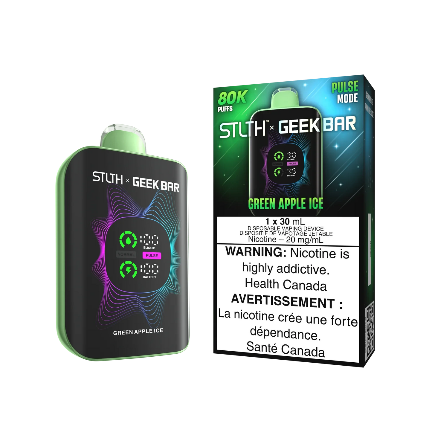 Green Apple Ice - Stlth X Geek Bar 80k Disposable Stlth X Geek Bar 80K 