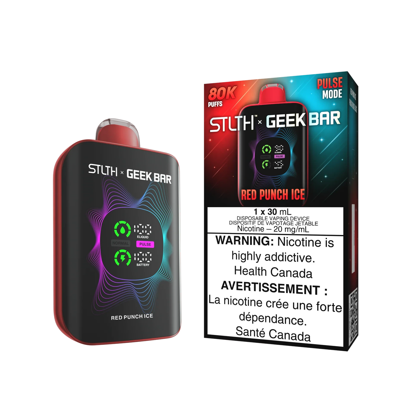 Red Punch Ice - Stlth X Geek Bar 80k Disposable Stlth X Geek Bar 80K 